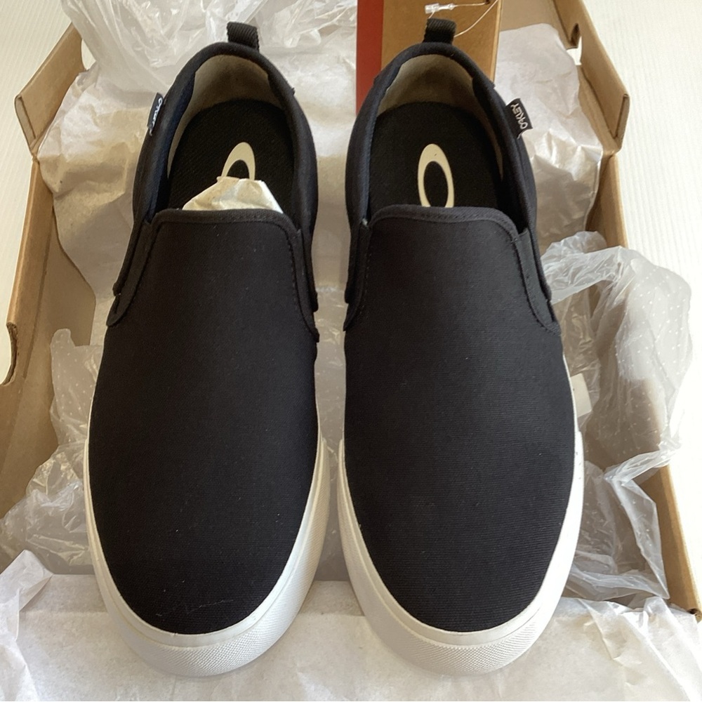 Oakley B1B Banks Classic Slip-On Shoes Men Sz 10 Black Canvas Skate Sneaker NEW